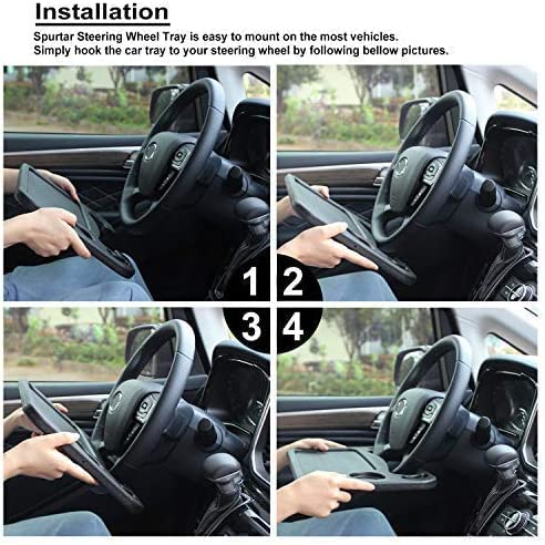 Car Steering Wheel Tray Grey R-3610 - Image 3