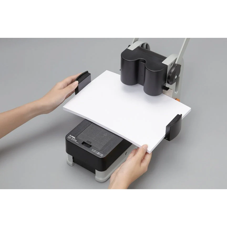 Carl Heavy Duty Punch Machine, 2 Hole Paper Punch 330 Sheet Punch Capacity - Black And Silver - Image 4