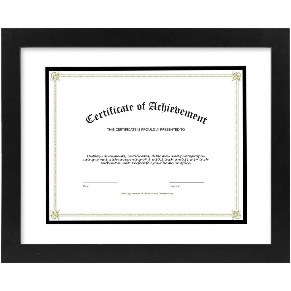 Certificate Frame Wooden - Black Color