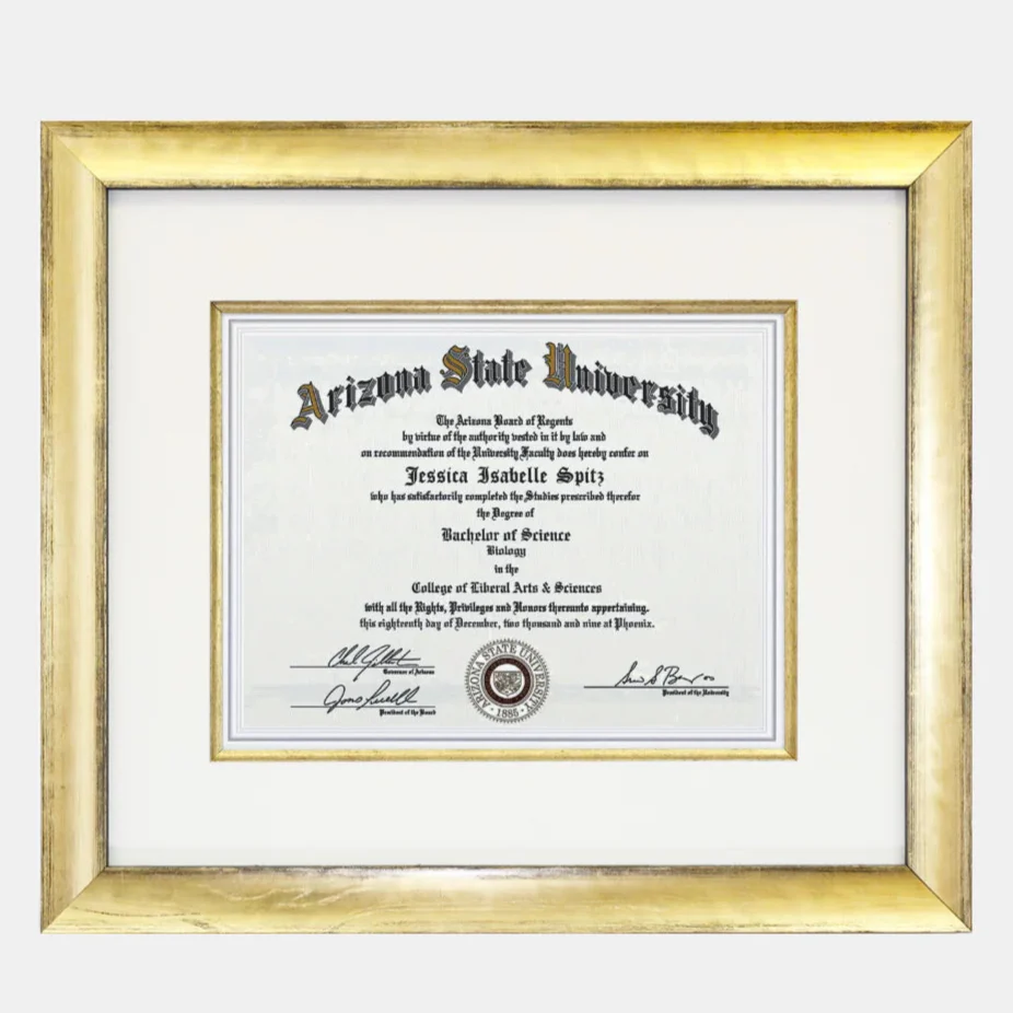 Certificate Frame Wooden - Golden Color - Image 2