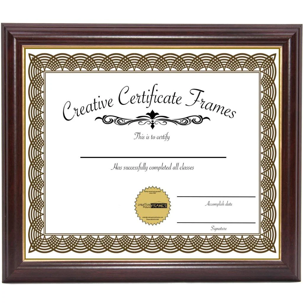 Certificate Frame Wooden - Mahogany Color