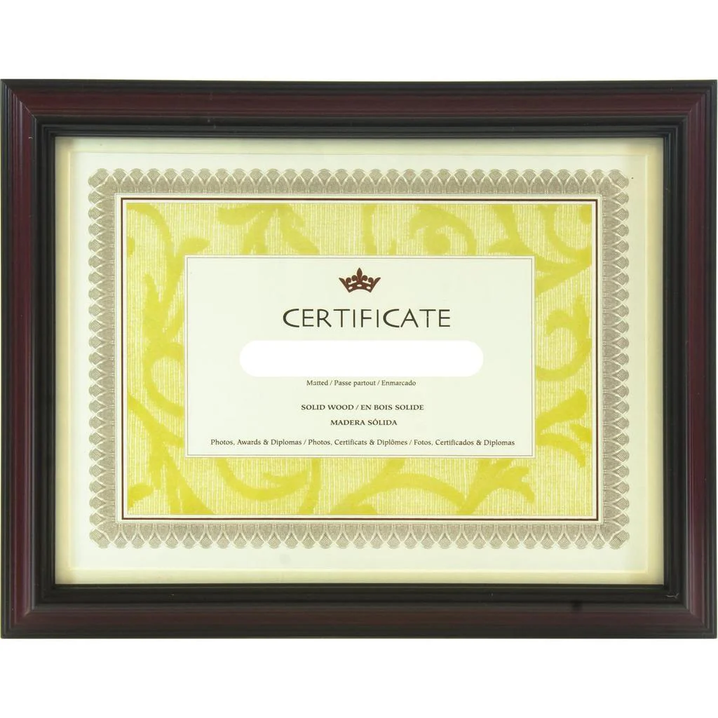 Certificate Frame Wooden - Mahogany Color - Image 2