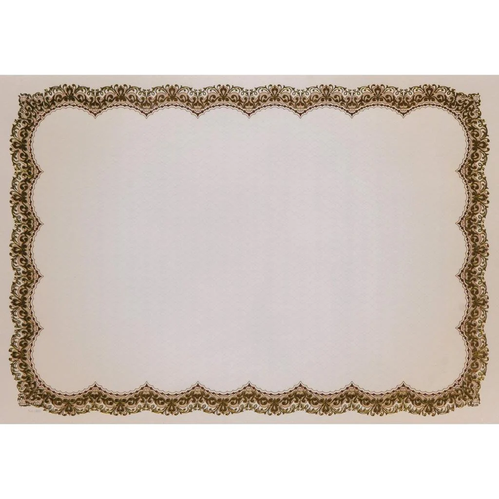 Certificate Paper - Beige/Silver