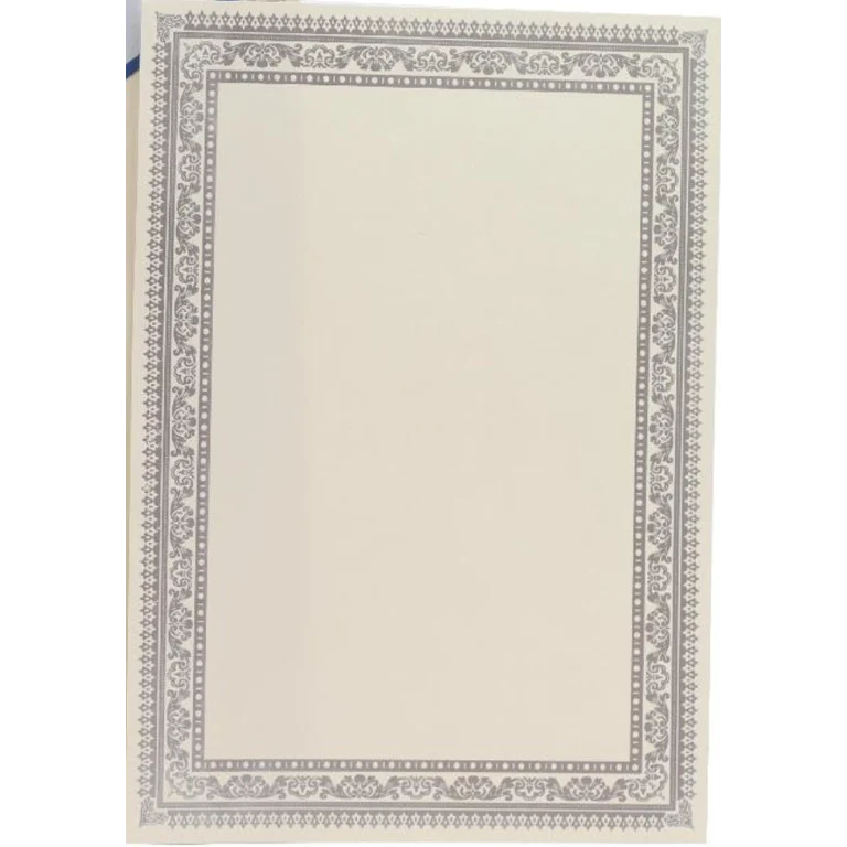 Certificate Paper Parchment Material - Beige/Blue