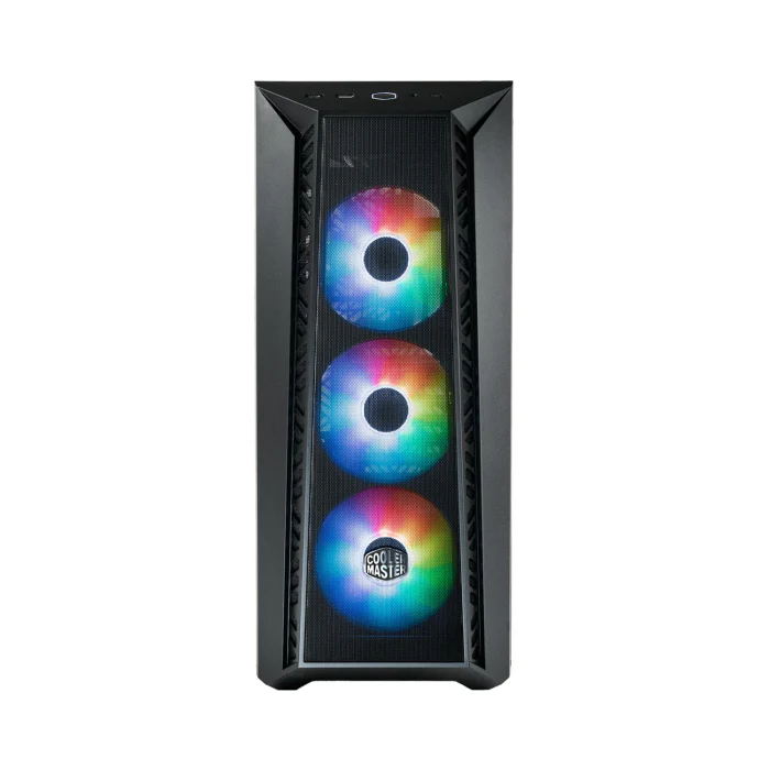 Cooler Master MasterBox 520 Mid Tower Mesh Steel ABS Plastic Tempered Glass Side Panel Case with 3 ARGB Fans - Black - Image 2