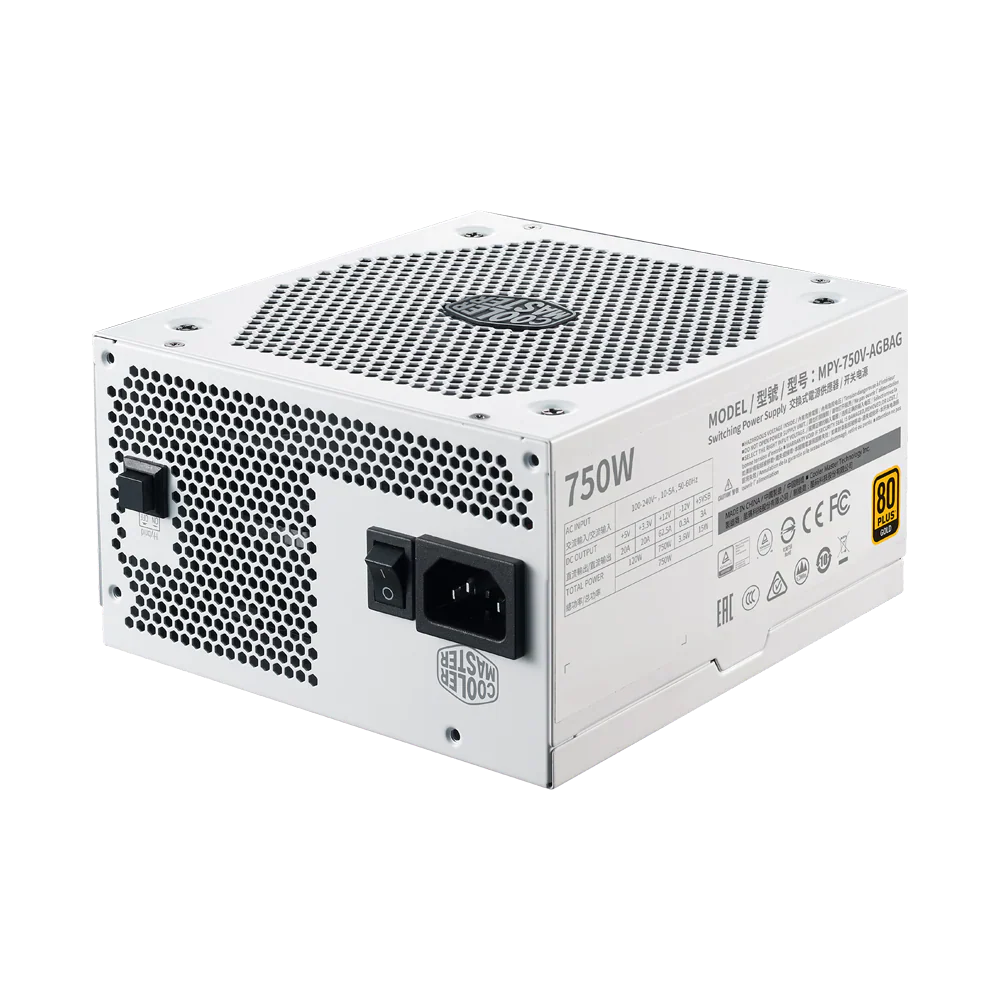 Cooler Master V750 750W V2 80 Plus Gold Full Modular Power Supply - White - Image 4