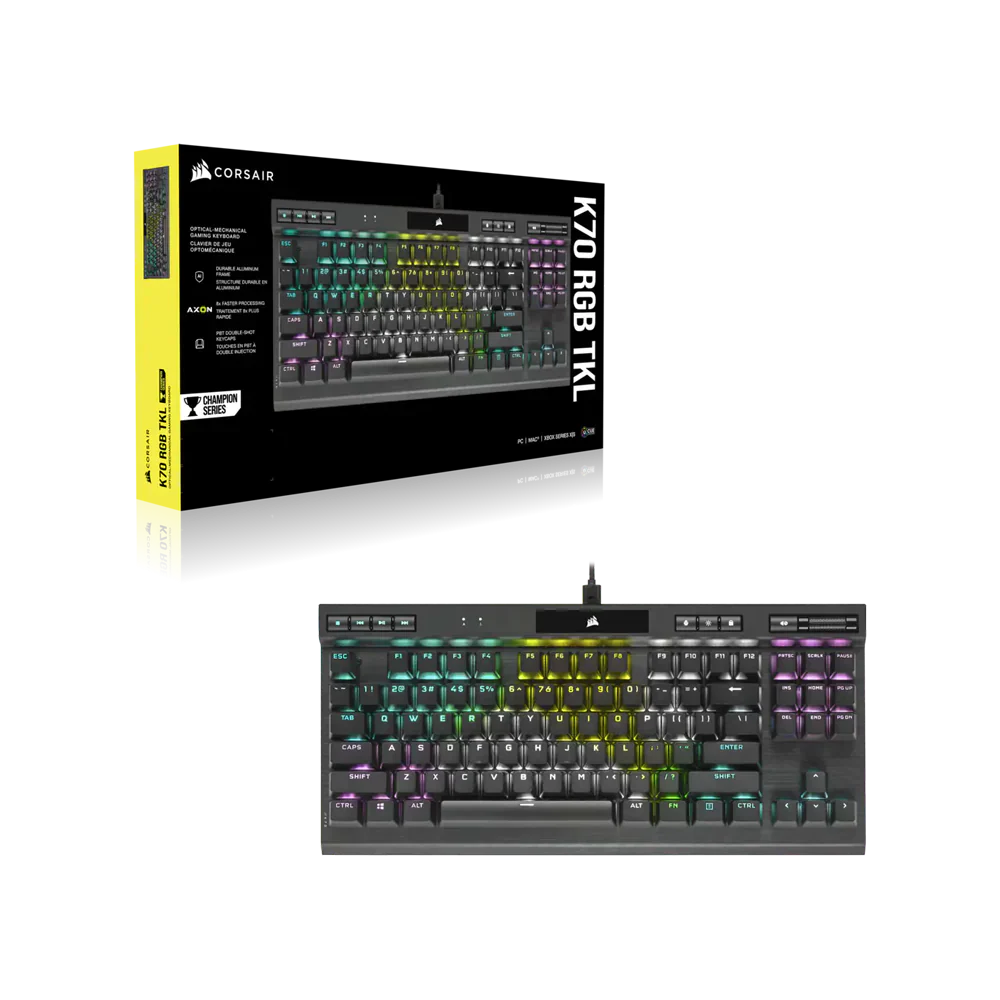 Corsair K70 Rgb Wired Tkl Champion Series Mechanical Gaming Keyboard Black - Image 4