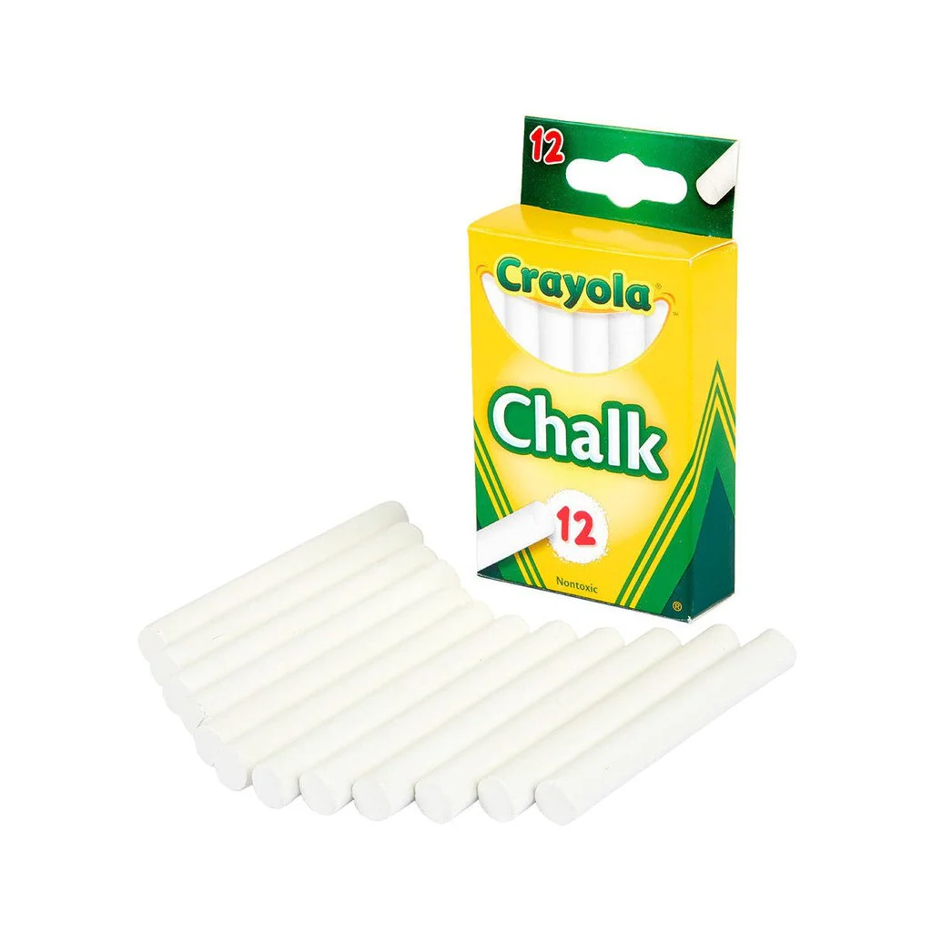 Crayola 12 Anti Dust Chalk - White - Image 2