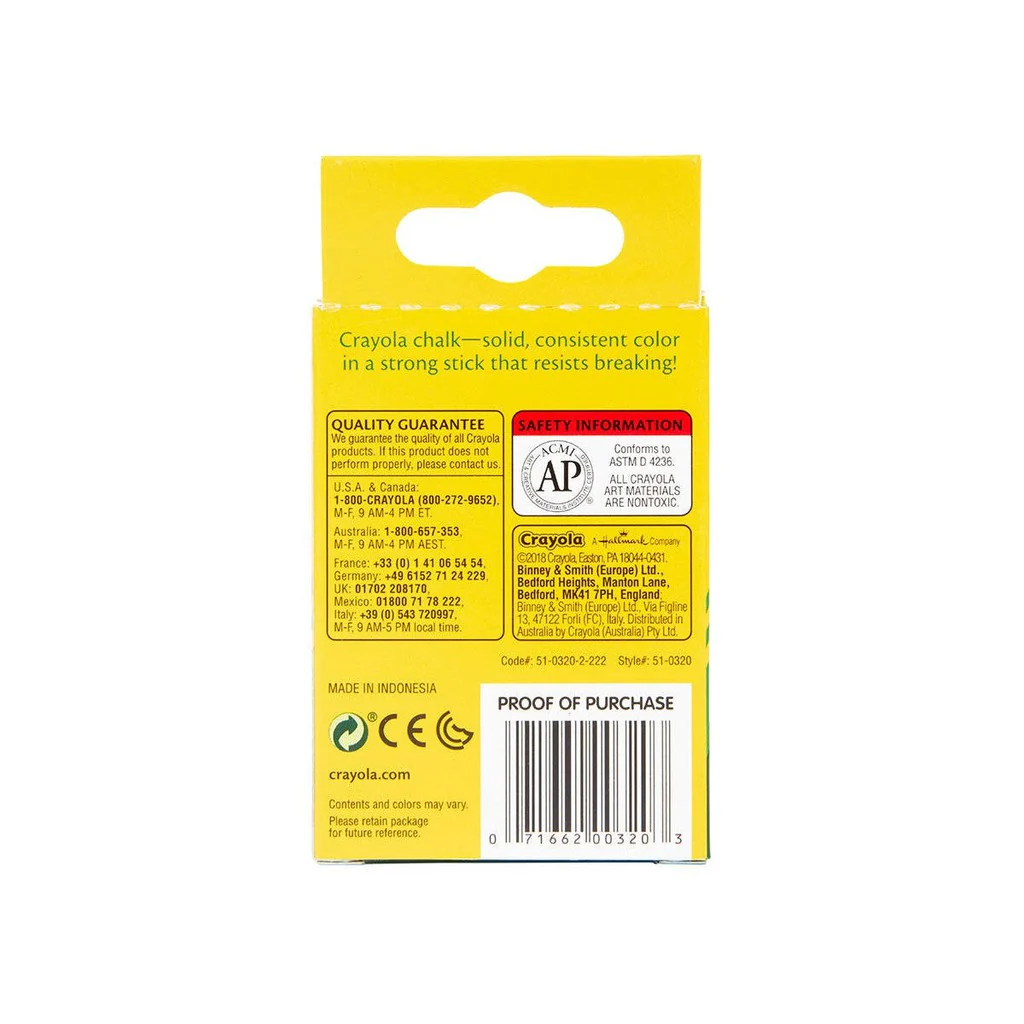 Crayola 12 Anti Dust Chalk - White - Image 3