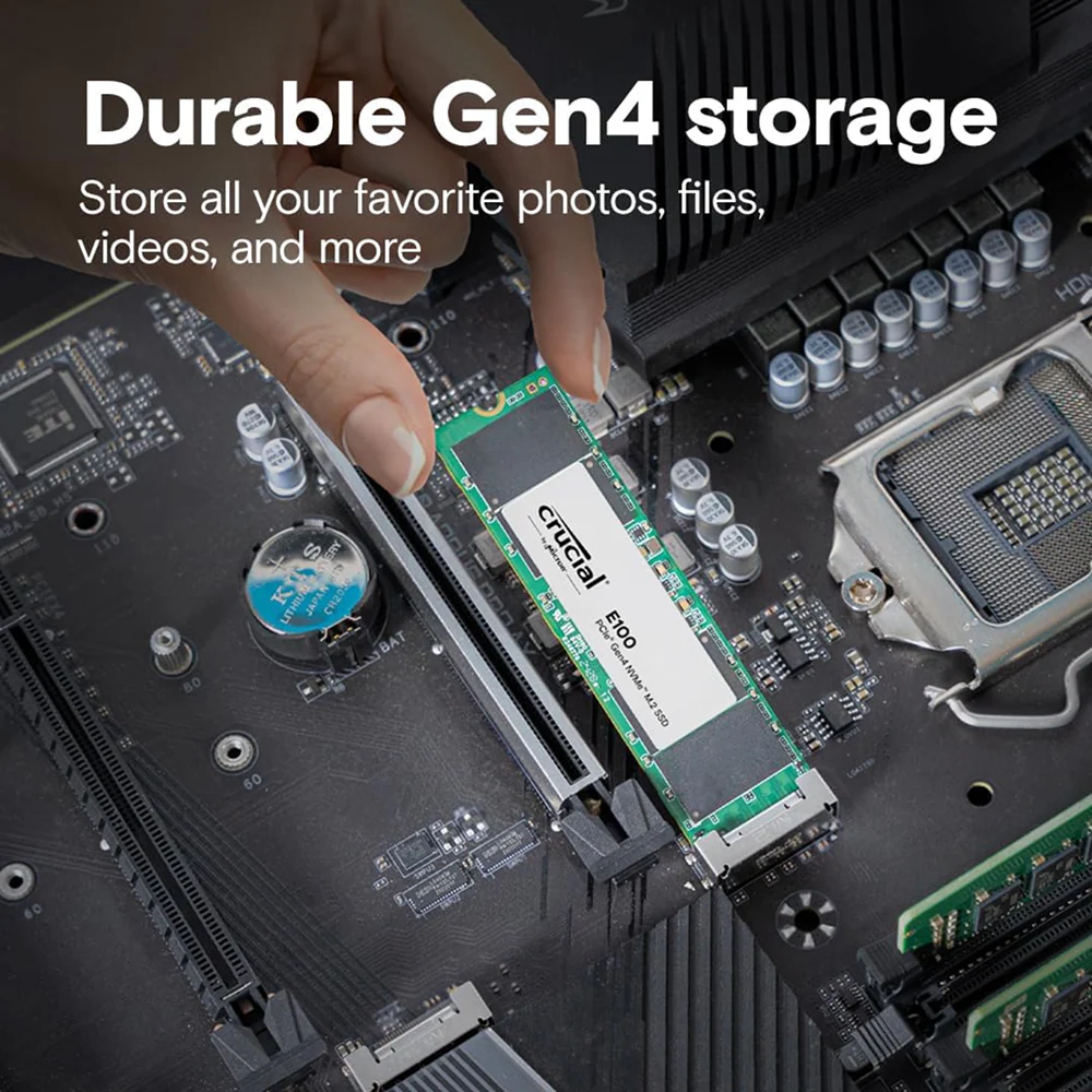 Crucial E100 - 1TB / M.2 2280 / 5000 MB/s / PCIe 4.0 - SSD (Solid State Drive) - Image 2