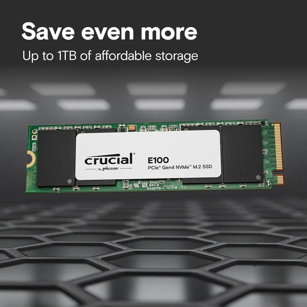 Crucial E100 - 1TB / M.2 2280 / 5000 MB/s / PCIe 4.0 - SSD (Solid State Drive) - Image 3