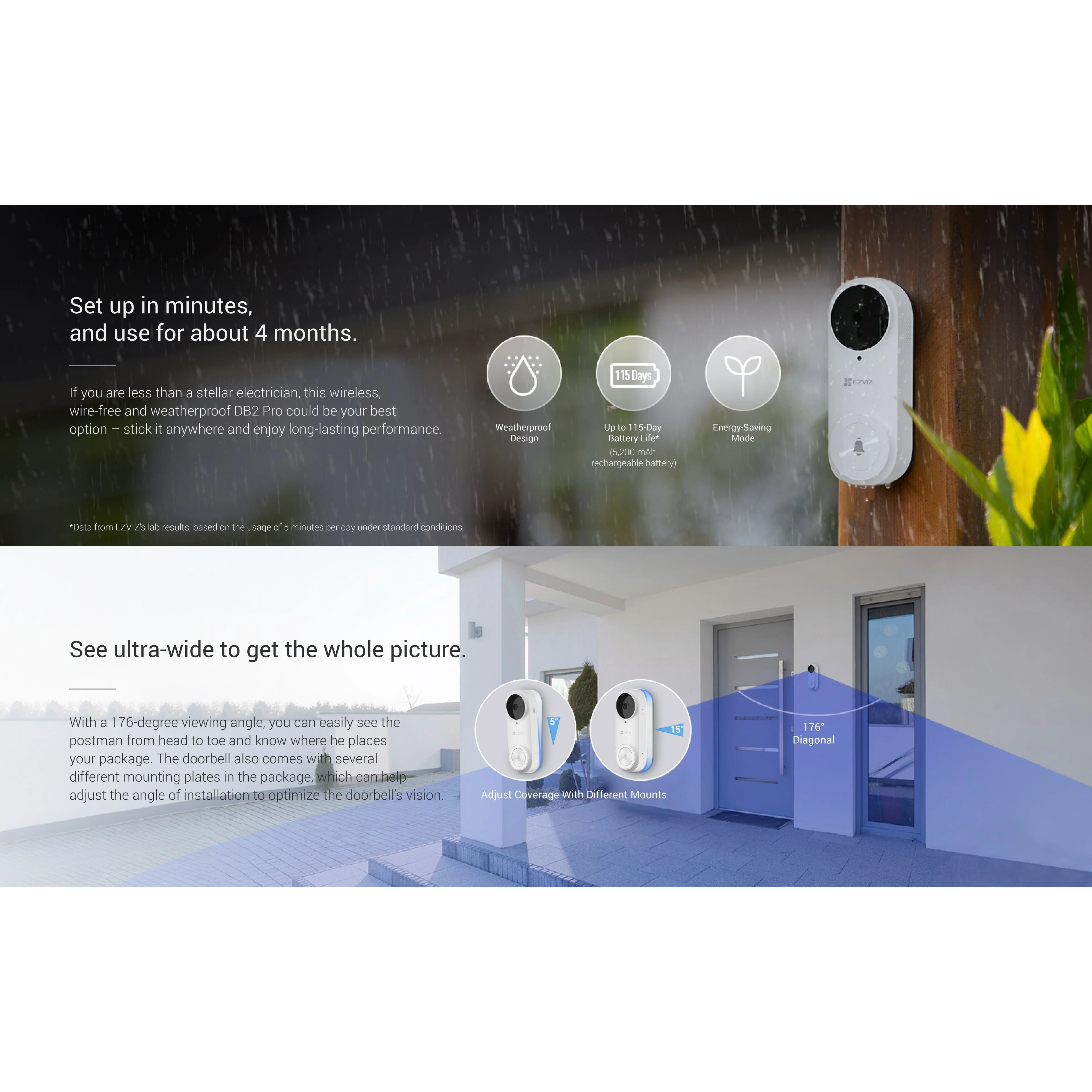 Ezviz DB2 Pro Wifi Doorbell With Chime - Image 6