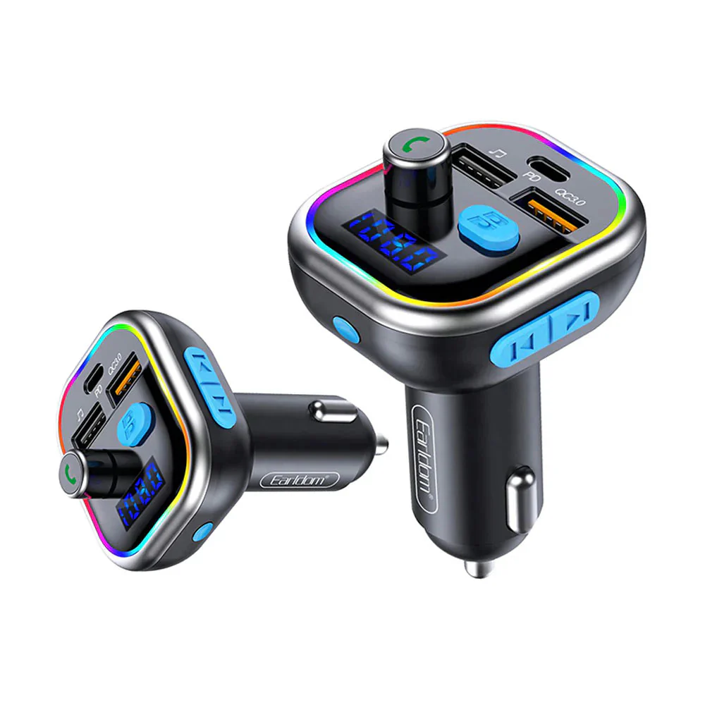 Earldom® M61 PD QC 18W 3.0A LED FM Transmitter Bluetooth Charger - Image 2