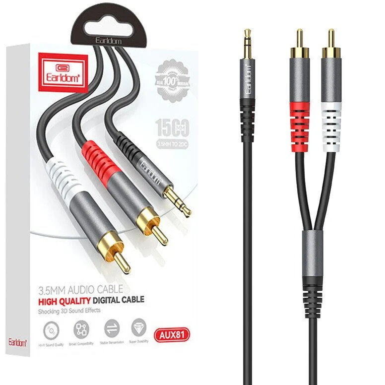Earldom 3.5mm to RCA Audio Cable – 1.5M - Image 2