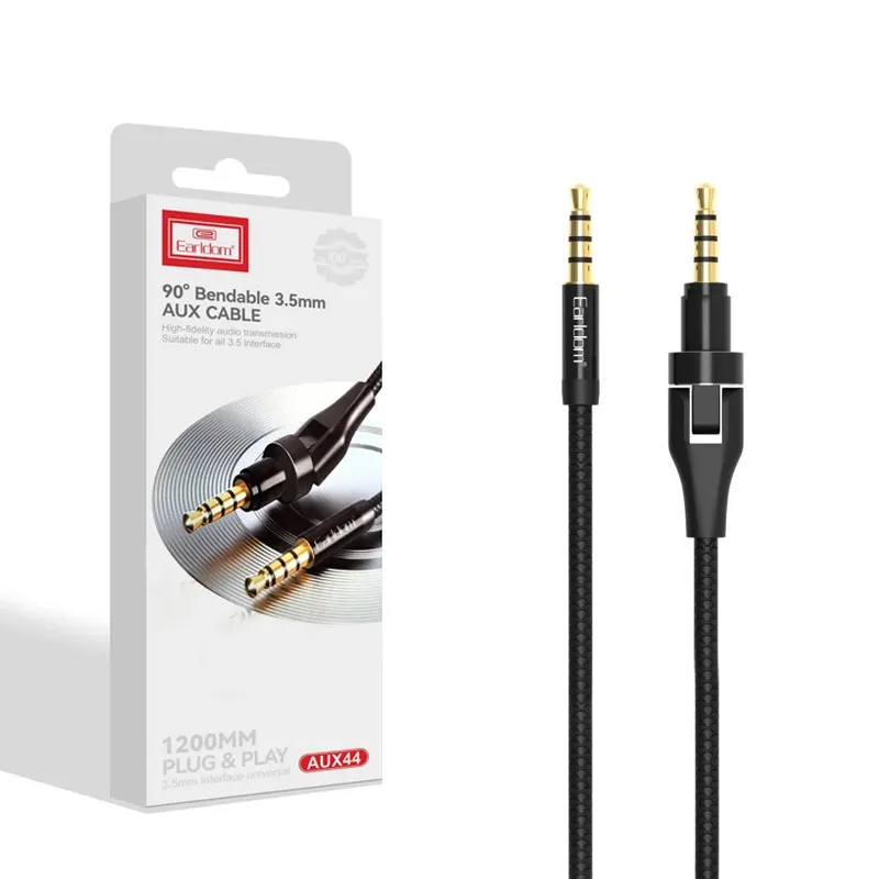 Earldom 90° Bendable 3.5mm AUX Cable – 1.2M - Image 3