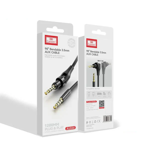 Earldom 90° Bendable 3.5mm AUX Cable – 1.2M - Image 4