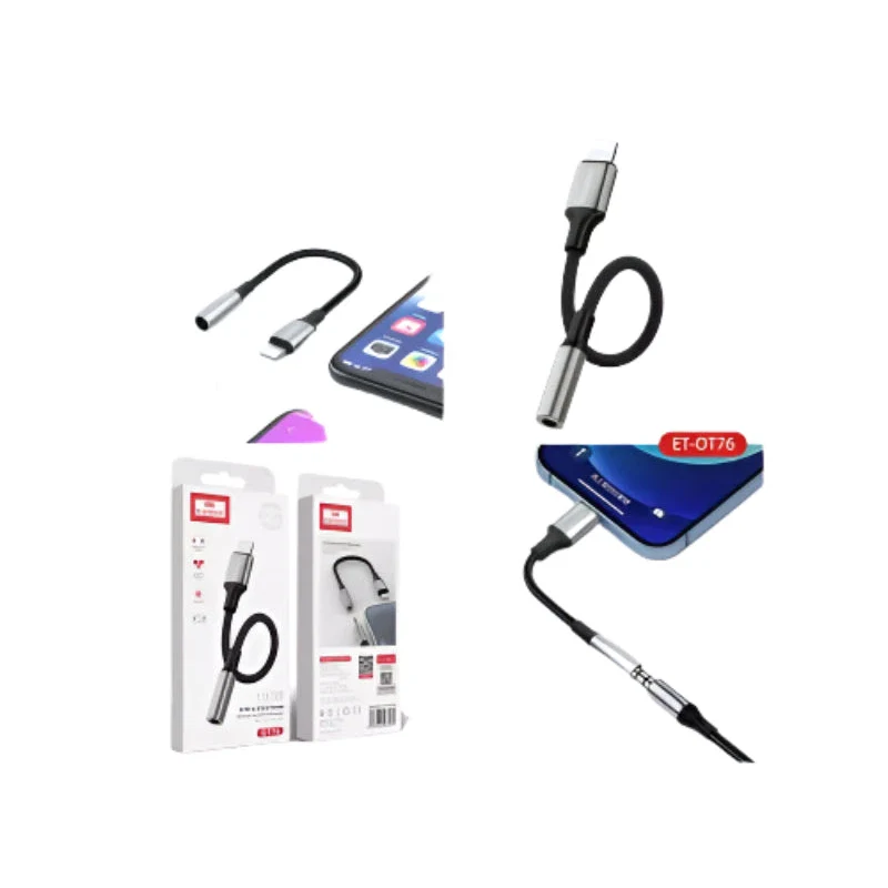 Earldom Lightning to 3.5mm Adapter (Black)- ot76 - Image 3