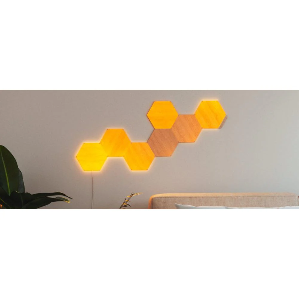 Elements Wood - Hexagon Look Smarter Light Panels Expansion Pack - 3 Panels - Wood - Image 5