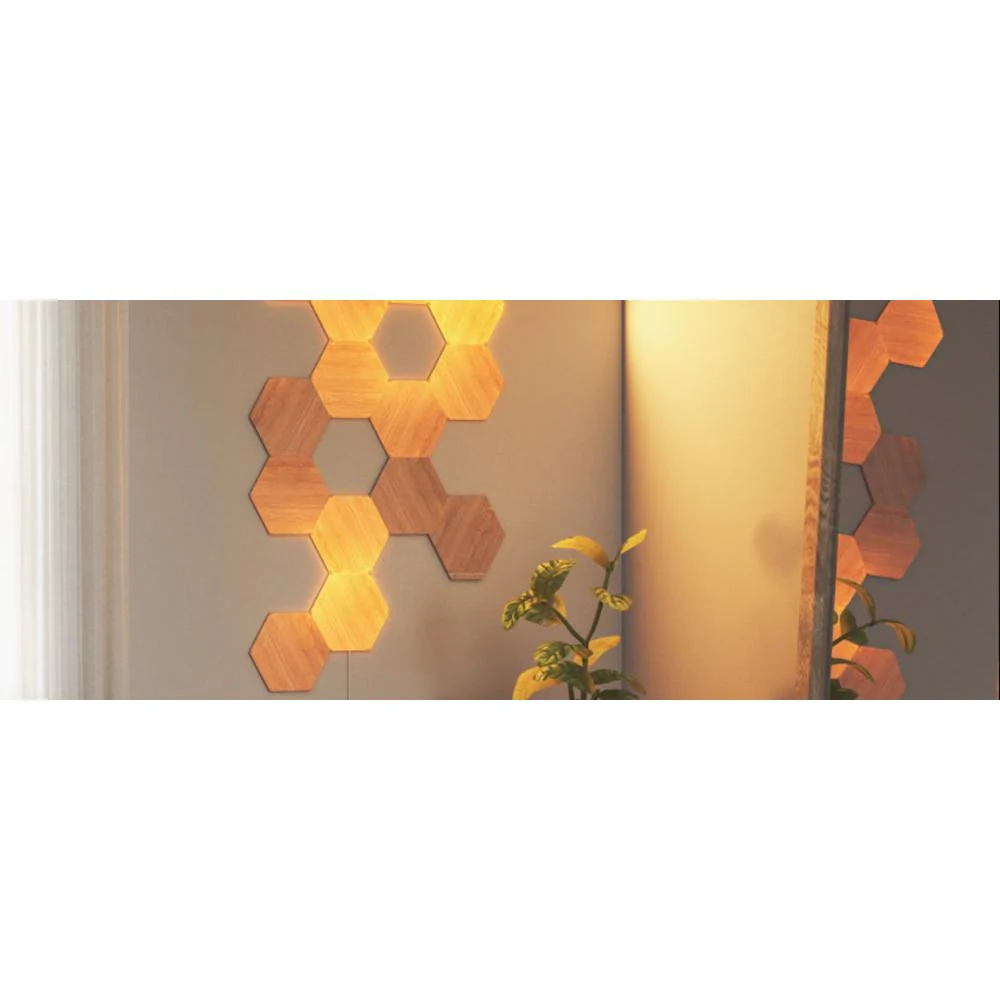 Elements Wood - Hexagon Look Smarter Light Panels Expansion Pack - 3 Panels - Wood - Image 7