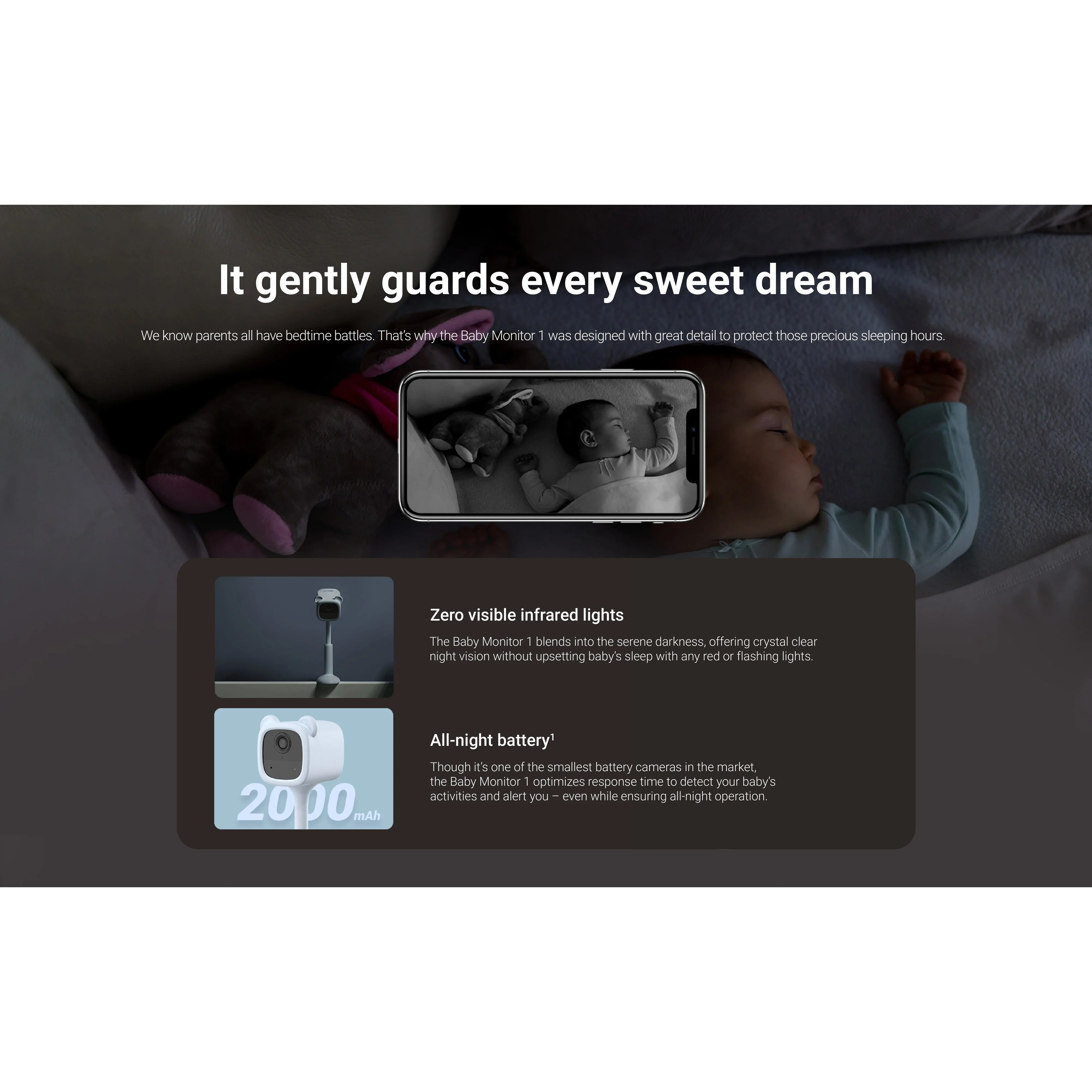 Ezviz BM1 Battery-Powered Baby Monitor - Bear - Image 8