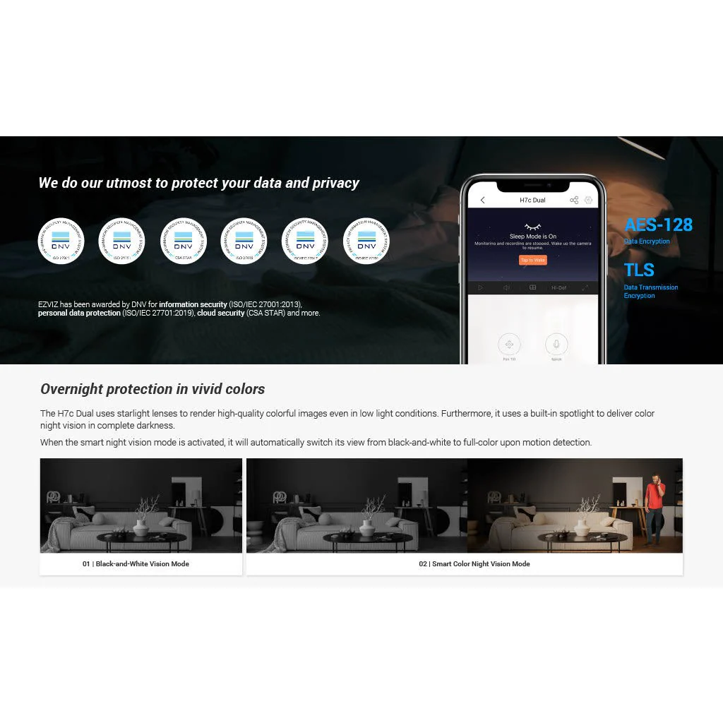 Ezviz by Hikvision | H7C Dual-Lens (2K + 2K) Resolution Pan & Tilt Wi-Fi Camera - Image 13