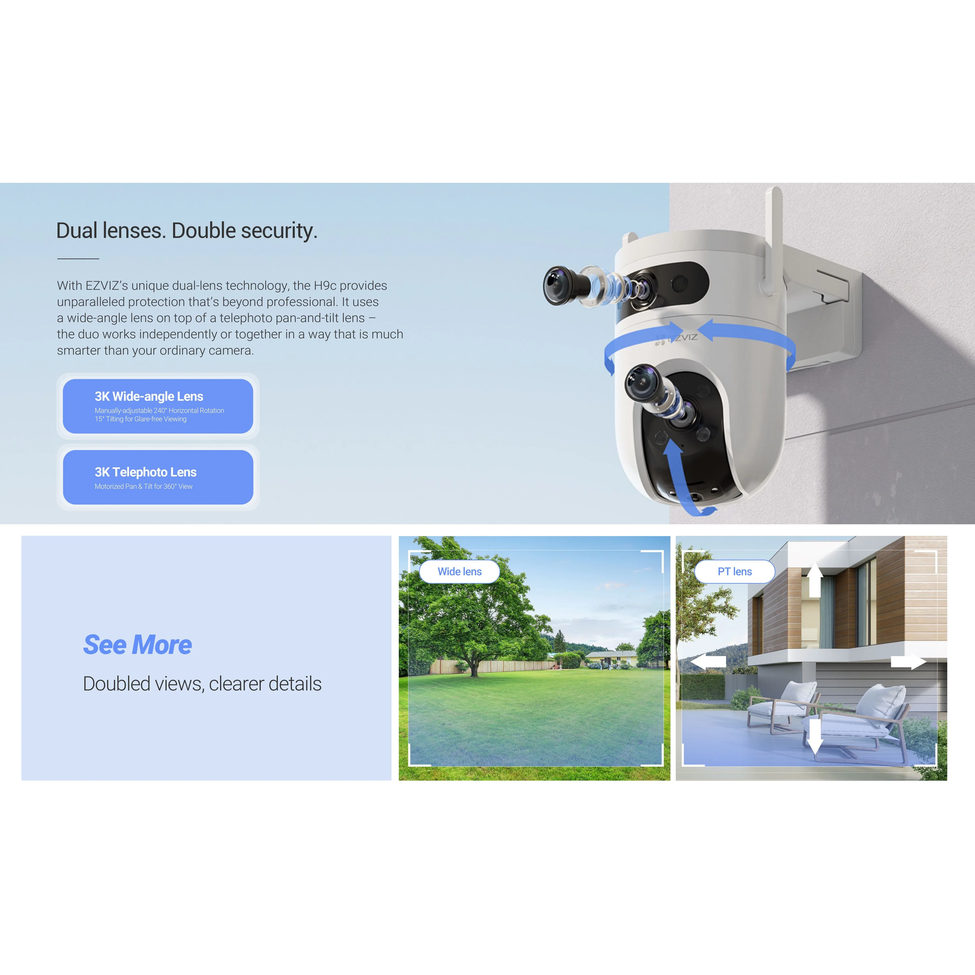 Ezviz H9C DUAL 3K Dual-Lens Pan & Tilt Wi-Fi Camera - Image 13