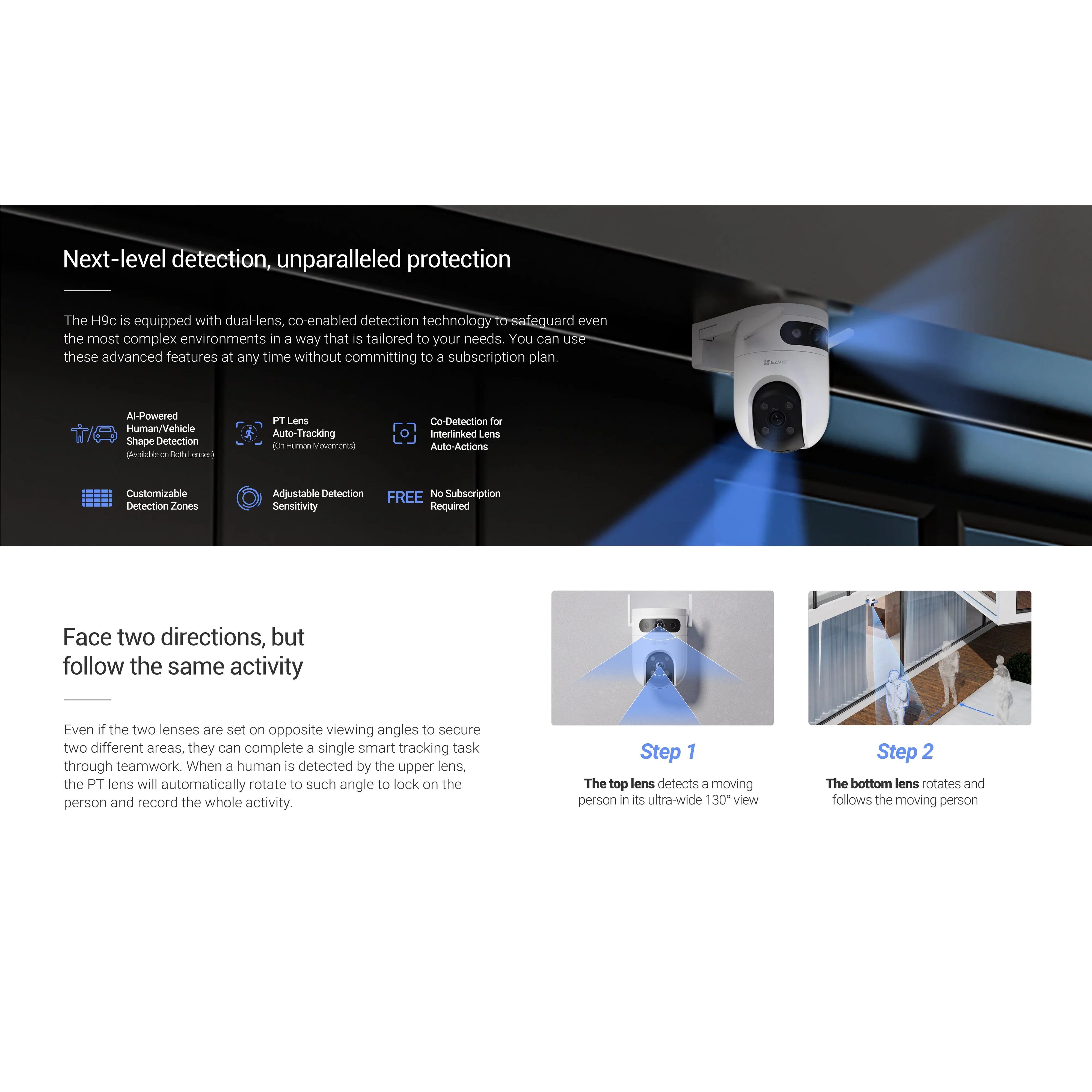 Ezviz H9C DUAL 3K Dual-Lens Pan & Tilt Wi-Fi Camera - Image 7