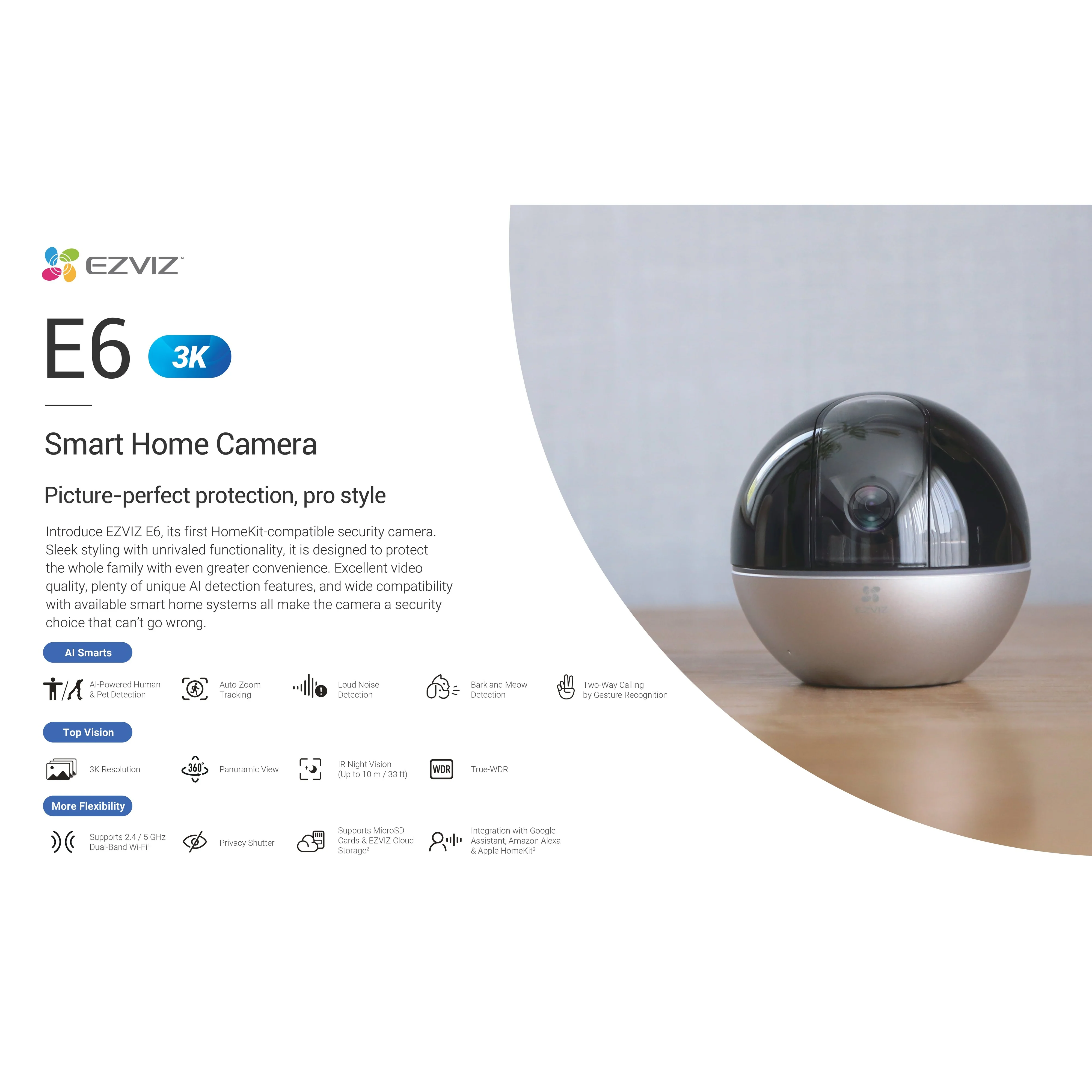Ezviz E6 3K(5mp) Indoor Wifi Camera - Image 3