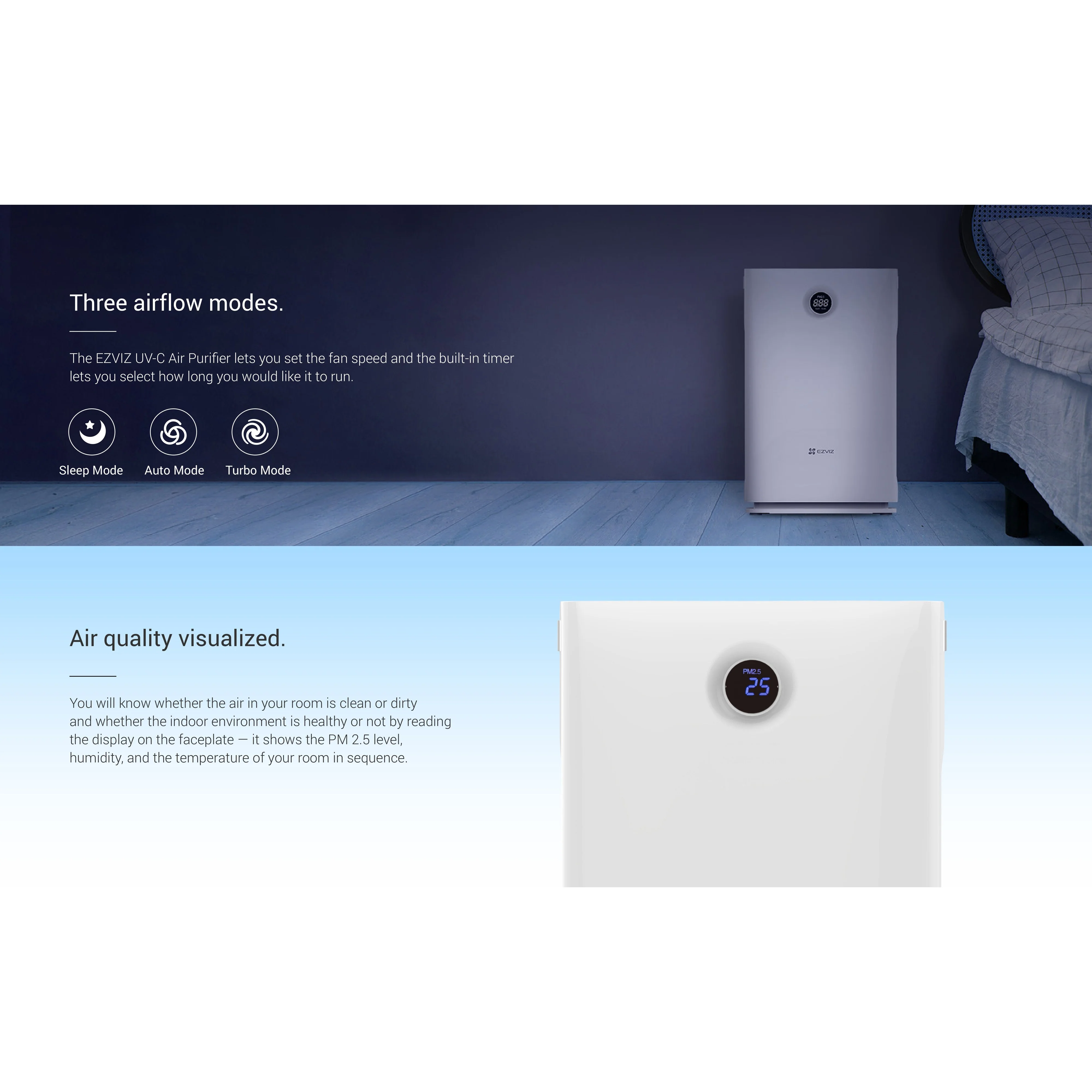 Ezviz EB350A Air Purifier - White - Image 3