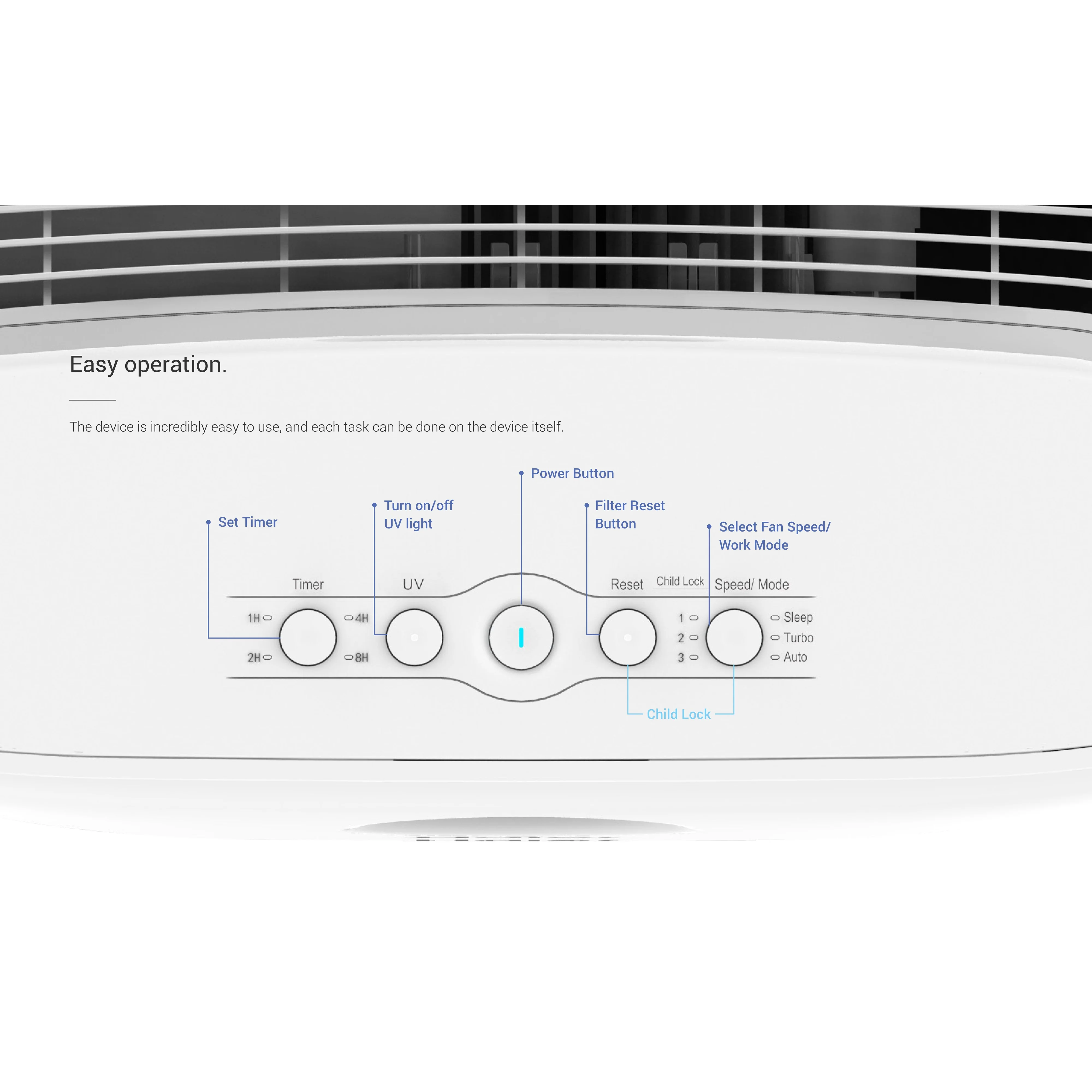 Ezviz EB350A Air Purifier - White - Image 4