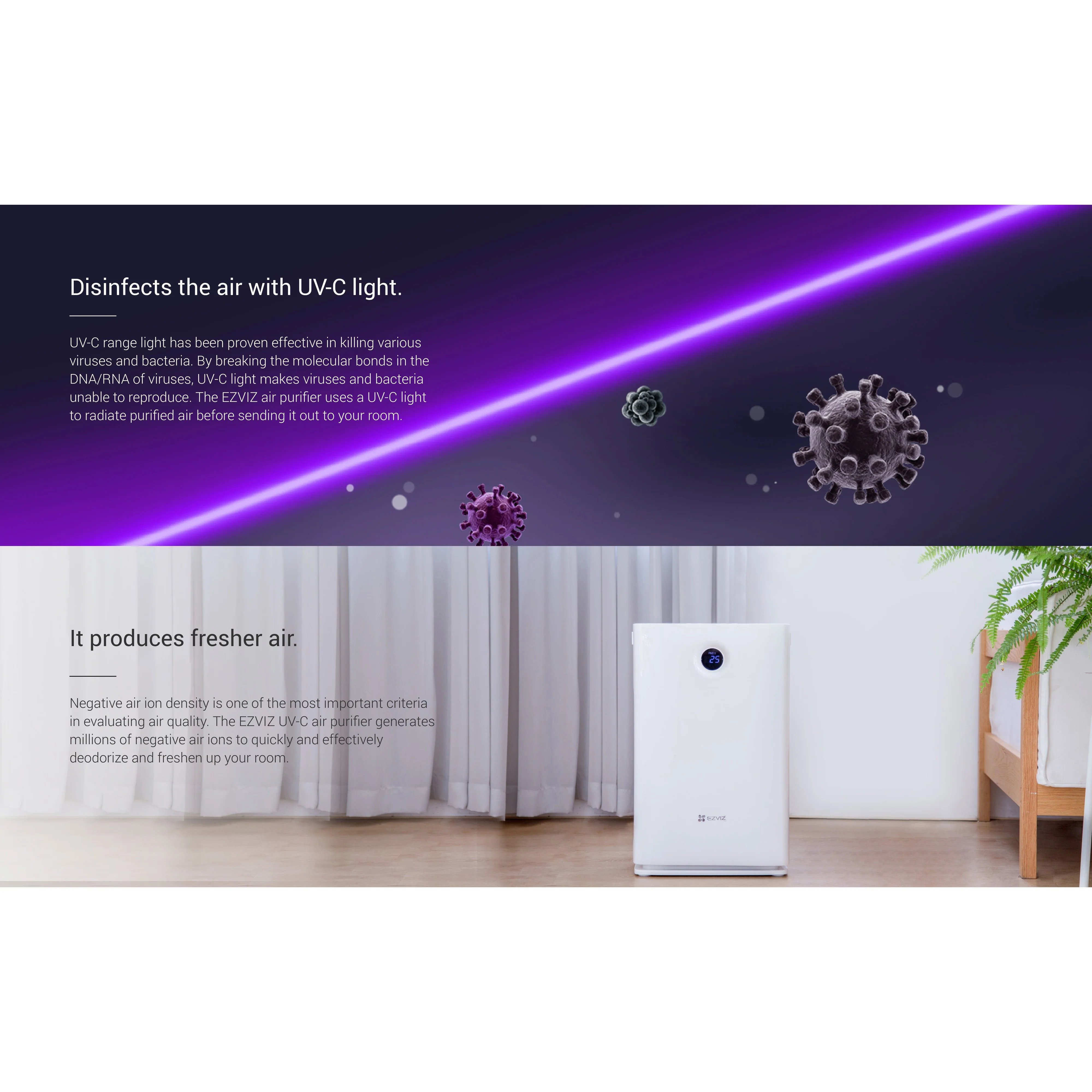 Ezviz EB350A Air Purifier - White - Image 6