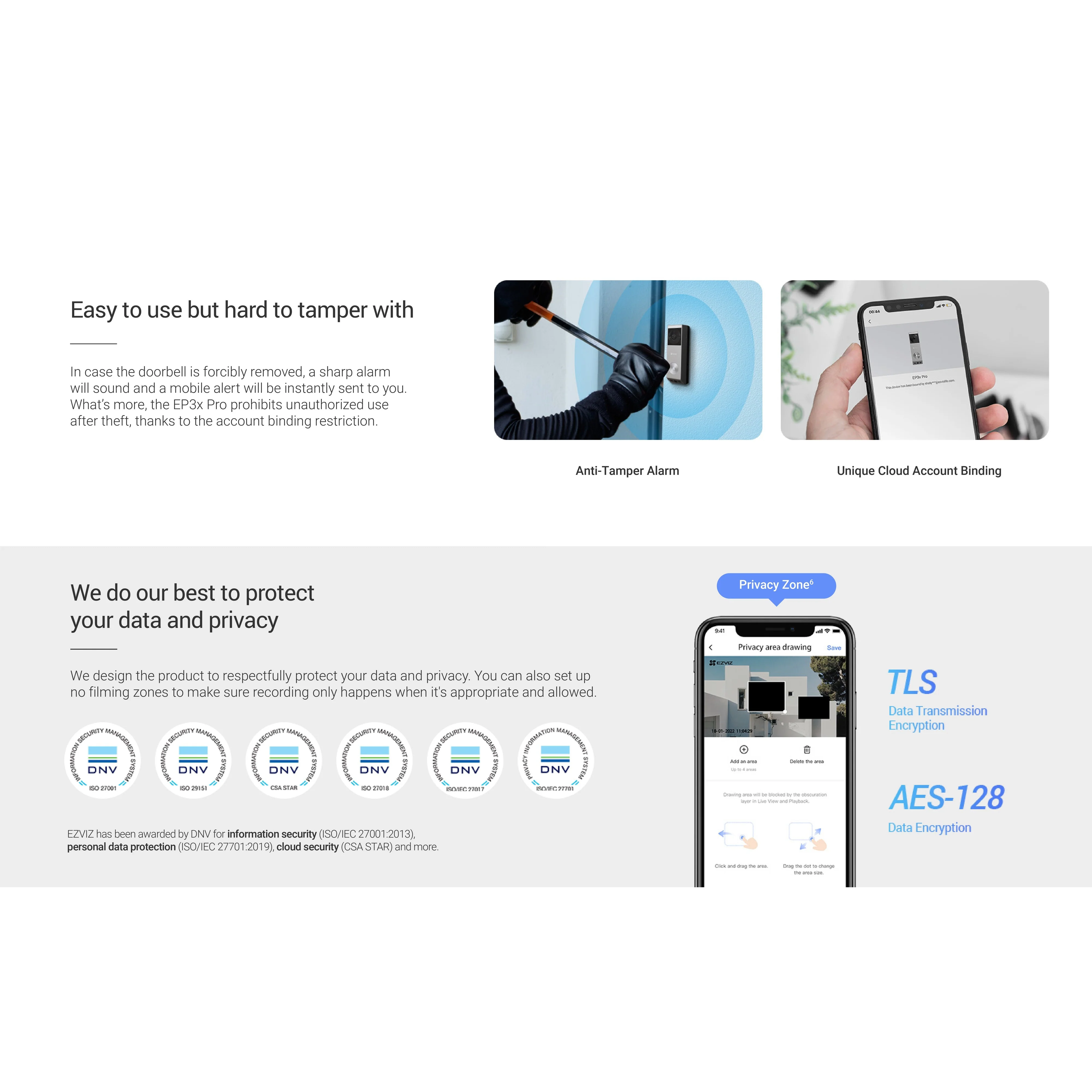 Ezviz EP3X PRO Battery-Powered Video Doorbell Kit - Image 7