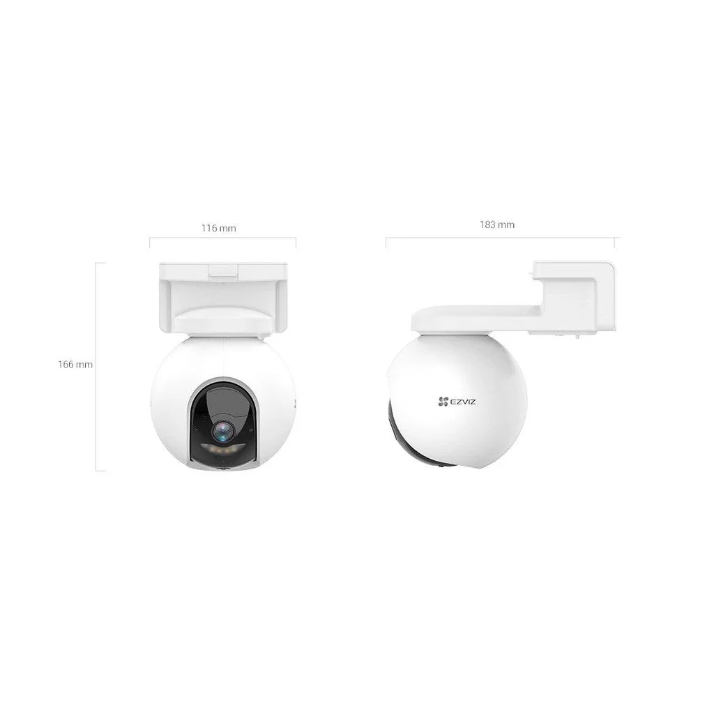 Ezviz HB8 2K Pan & Tilt Wi-Fi Camera, CS-HB8-4MP - White - Image 4