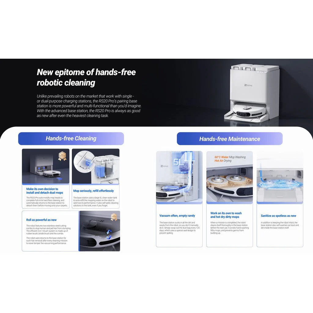 Ezviz RS20 Pro Robot Vacuum & Mop Combo - Image 15