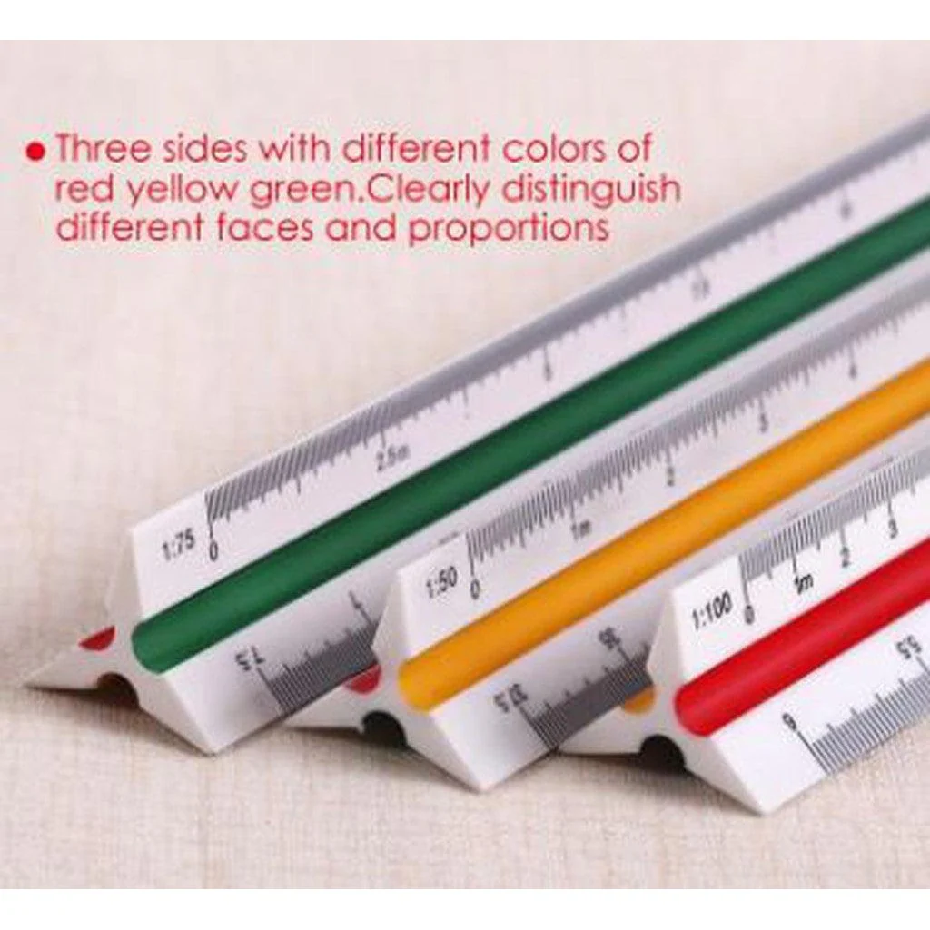Foska 30Cm Plastic Triangle Scale Ruler Bp9331-30 - Image 3