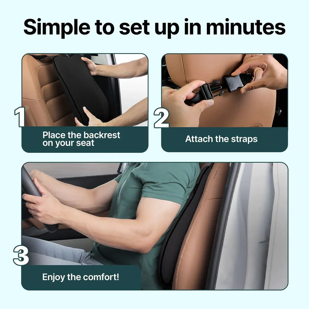 Frido Ultimate Car Backrest Cushion - Grey - Image 5