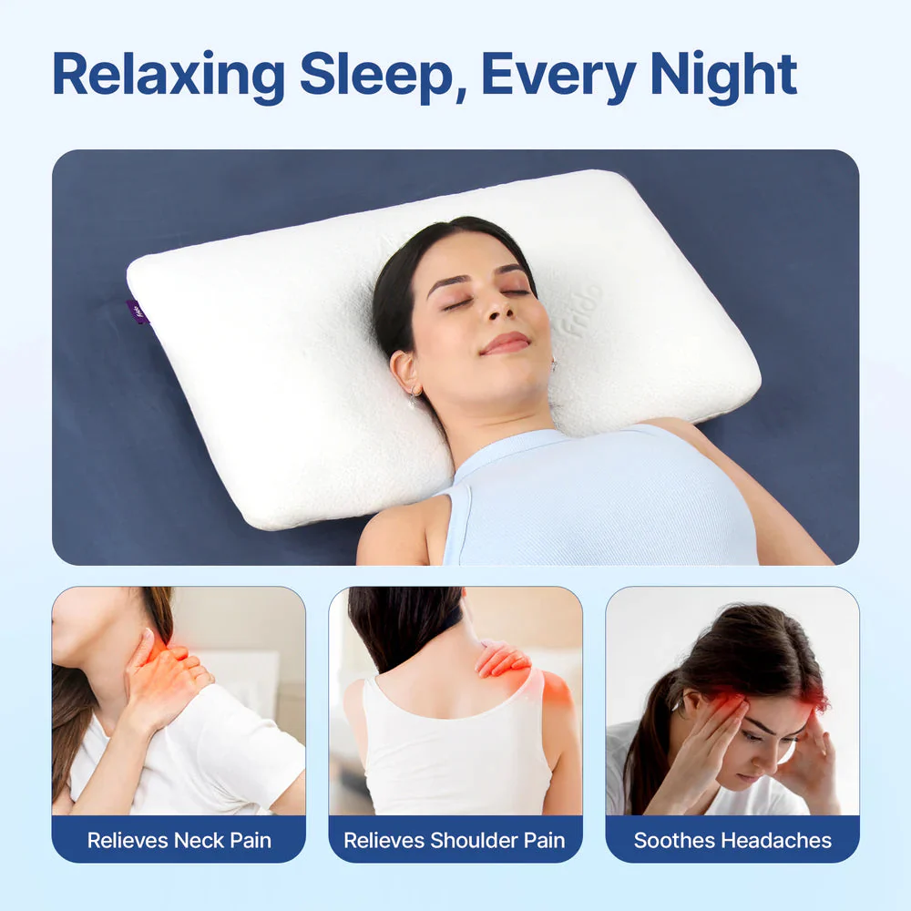 Frido Ultimate Deep Sleep Pillow White - 4 Inch - Image 2