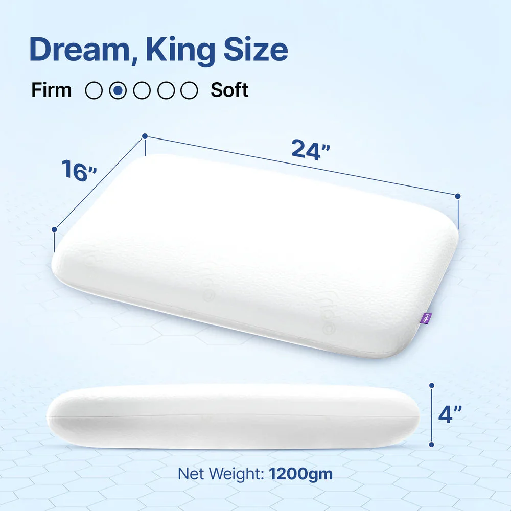 Frido Ultimate Deep Sleep Pillow White - 4 Inch - Image 6