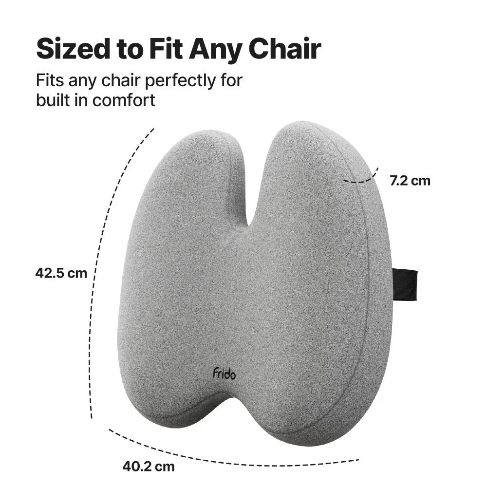Frido Ultimate Pro Seat Cushion & Pro Backrest Cushion Combo - Grey - Image 4