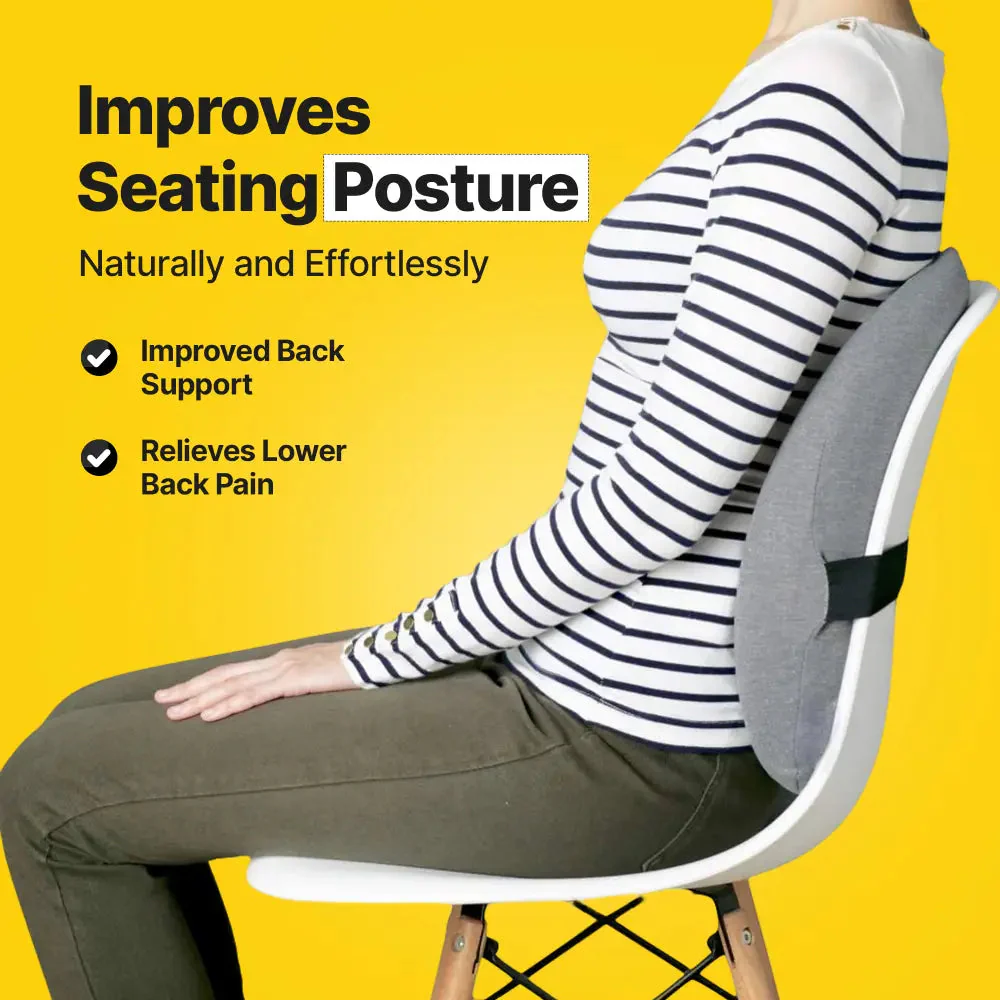Frido Ultimate Pro Seat Cushion & Pro Backrest Cushion Combo - Grey - Image 5