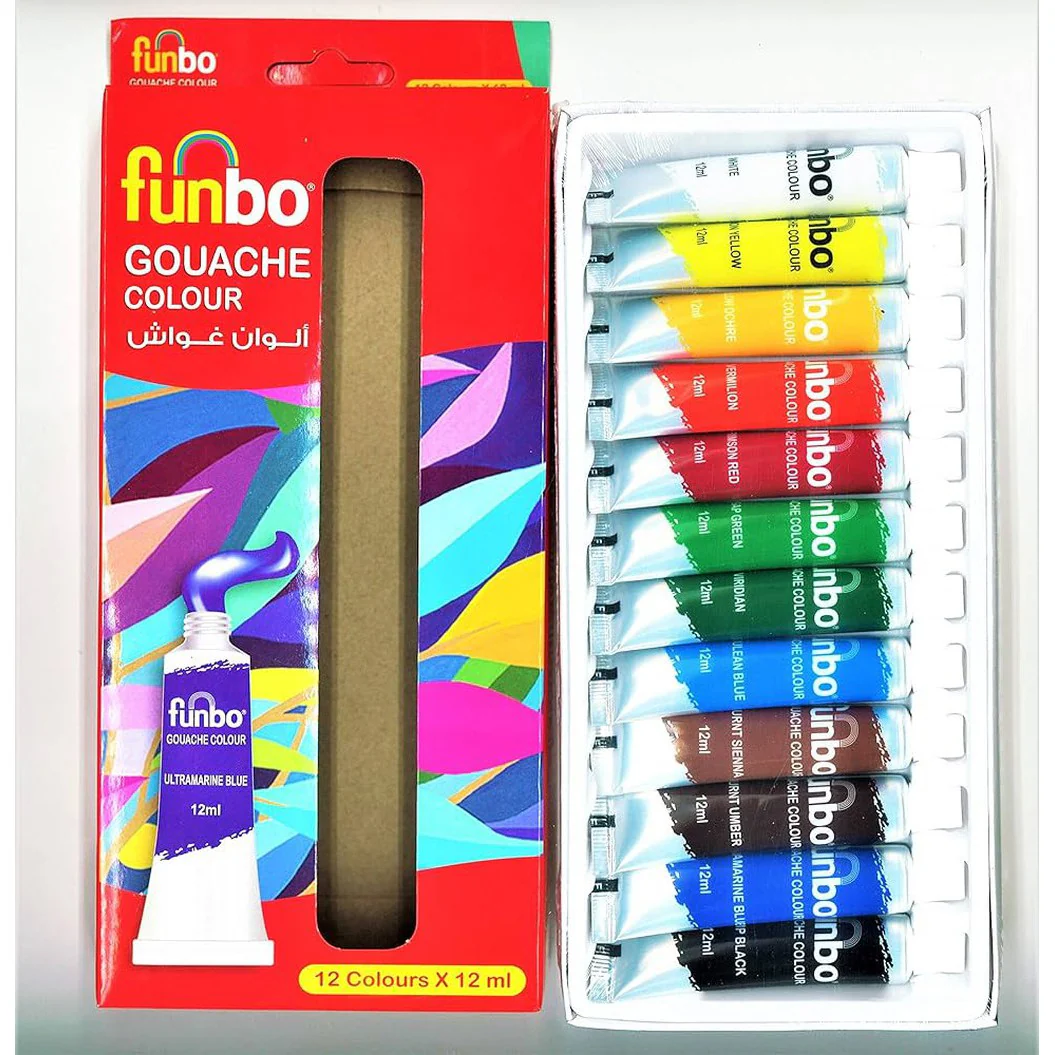 Funbo Gouache Colors Set Of 12- 12Ml - Image 2