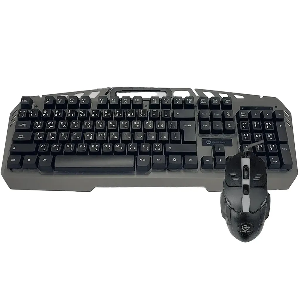 GAME & MX J-8 Wired Arabic Keyboard and Mouse Gaming Combo - Image 2