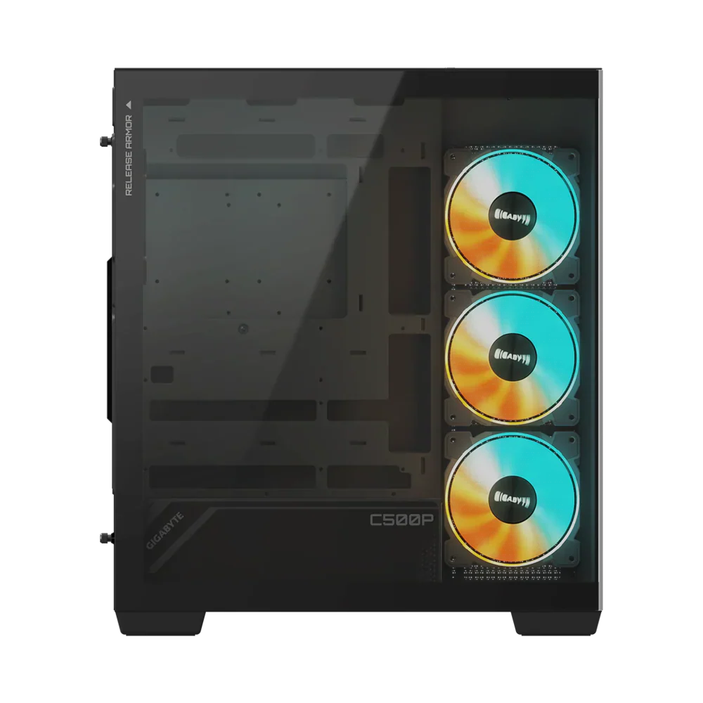 Gigabyte C500 Panoramic Stealth Mid Tower Case Black - Image 3
