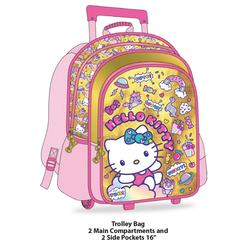 Hello Kitty Golden Trolly Bags - Image 2