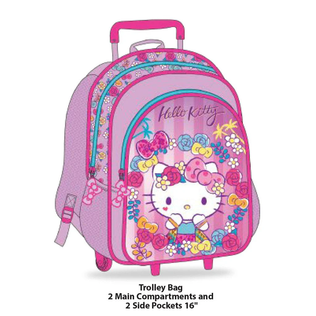 Hello Kitty Purple Trolly Bag - Image 2