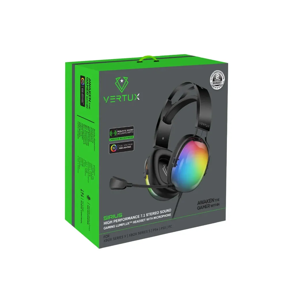 High Performance 7.1 Stereo Sound Gaming Lumiflux Headset with Microphone - Image 10