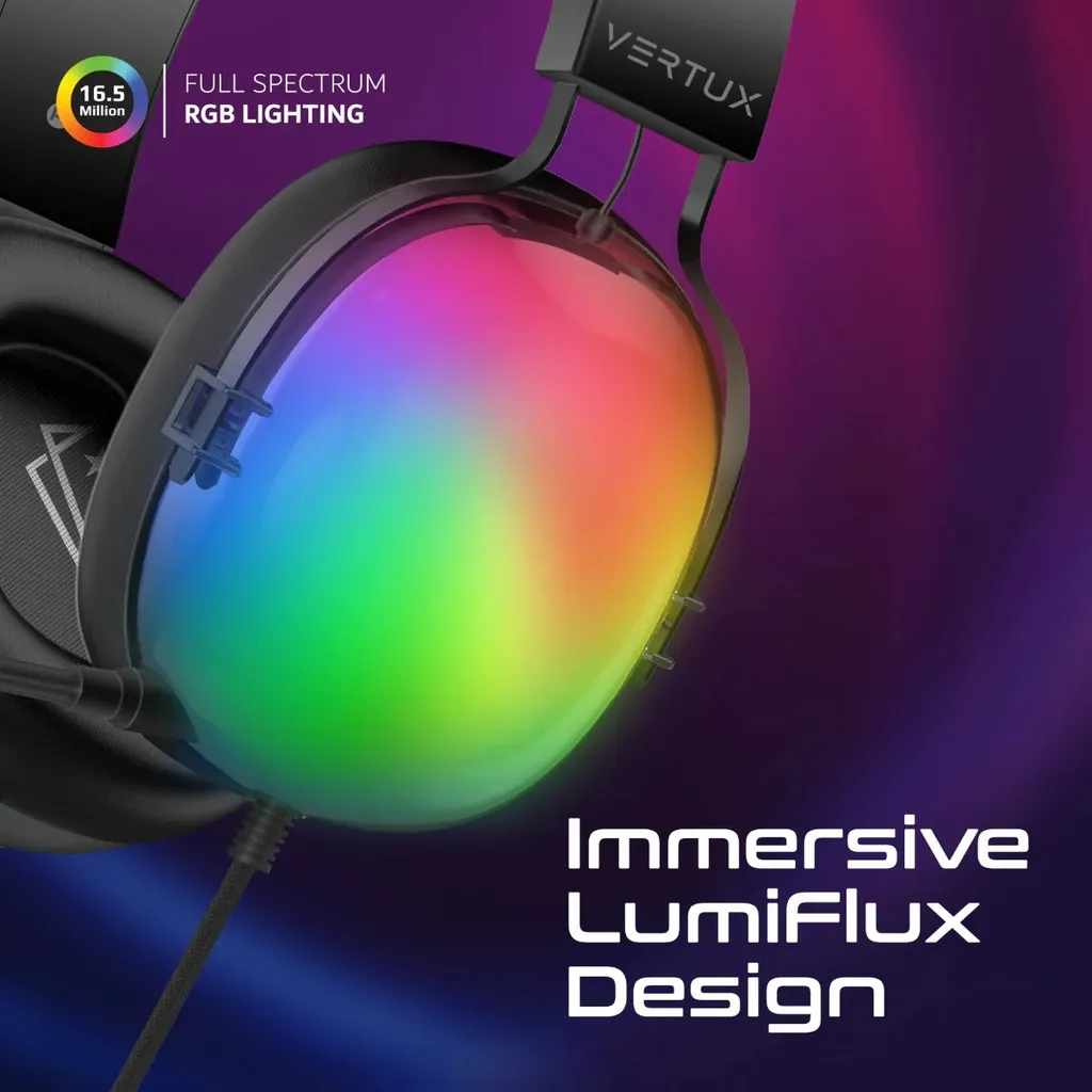 High Performance 7.1 Stereo Sound Gaming Lumiflux Headset with Microphone - Image 6