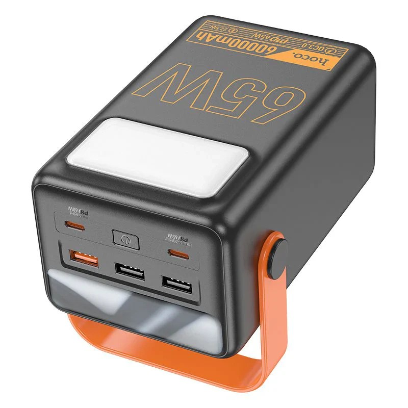 Hoco 65W 60000mAh Powermaster Power Bank 5 Port Output J110A - Image 2