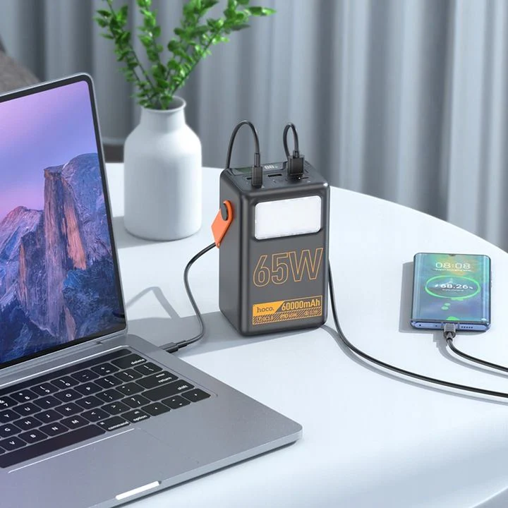 Hoco 65W 60000mAh Powermaster Power Bank 5 Port Output J110A - Image 5