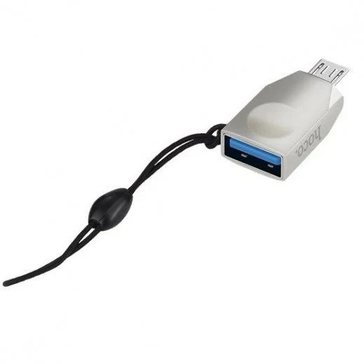 Hoco Adapter Micro USB To USB Charging And Data Sync -Silver -UA10